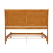 Portland Queen Solid Wood Foundation Bed in Light Toffee