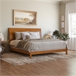 Portland King Solid Wood Foundation Bed in Light Toffee