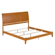 Portland King Solid Wood Foundation Bed in Light Toffee