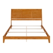 Portland King Solid Wood Foundation Bed in Light Toffee