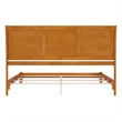 Portland King Solid Wood Foundation Bed in Light Toffee