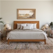 Portland King Solid Wood Foundation Bed in Light Toffee