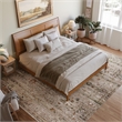 Portland King Solid Wood Foundation Bed in Light Toffee