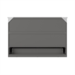 Alpine Queen Wood Murphy Bed Chest with Mattress & Built-in Charger in Gray