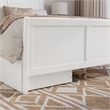 Portland Queen Storage Wood Platform Bed with Matching Footboard in White