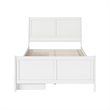 Portland Queen Storage Wood Platform Bed with Matching Footboard in White