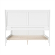 Portland Queen Wood Low Profile Platform Bed with Matching Footboard in White