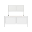 Portland Queen Wood Low Profile Platform Bed with Matching Footboard in White