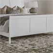 Portland King Wood Low Profile Platform Bed with Matching Footboard in White