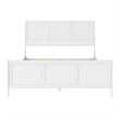 Portland King Wood Low Profile Platform Bed with Matching Footboard in White