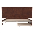 Portland King Wood Platform Bed with Matching Footboard & Trundle in Walnut