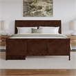 Portland King Storage Wood Platform Bed with Matching Footboard in Walnut