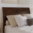 Portland Queen Wood Low Profile Platform Bed with Matching Footboard in Walnut