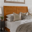 Portland Queen Wood Low Platform Bed with Matching Footboard in Light Toffee