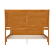 Portland Queen Wood Low Platform Bed with Matching Footboard in Light Toffee
