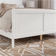 AFI Portland Queen Wood Foundation Bed Frame with Matching Footboard White
