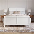 AFI Portland Queen Wood Foundation Bed Frame with Matching Footboard White