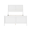 AFI Portland Queen Wood Foundation Bed Frame with Matching Footboard White