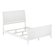 AFI Portland Queen Wood Foundation Bed Frame with Matching Footboard White