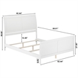 AFI Portland Queen Wood Foundation Bed Frame with Matching Footboard White