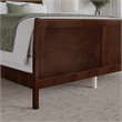 AFI Portland Queen Wood Foundation Bed Frame with Matching Footboard Walnut