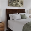 AFI Portland Queen Wood Foundation Bed Frame with Matching Footboard Walnut