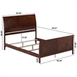 AFI Portland Queen Wood Foundation Bed Frame with Matching Footboard Walnut
