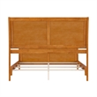 Portland Queen Wood Foundation Bed Frame with Matching Footboard Light Toffee