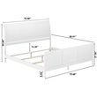 AFI Portland King Wood Foundation Bed Frame with Matching Footboard White
