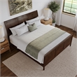 AFI Portland King Wood Foundation Bed Frame with Matching Footboard Walnut