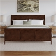 AFI Portland King Wood Foundation Bed Frame with Matching Footboard Walnut