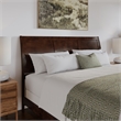 AFI Portland King Wood Foundation Bed Frame with Matching Footboard Walnut