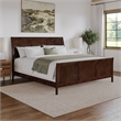 AFI Portland King Wood Foundation Bed Frame with Matching Footboard Walnut