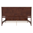 AFI Portland King Wood Foundation Bed Frame with Matching Footboard Walnut