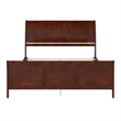 AFI Portland King Wood Foundation Bed Frame with Matching Footboard Walnut