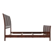 AFI Portland King Wood Foundation Bed Frame with Matching Footboard Walnut