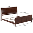 AFI Portland King Wood Foundation Bed Frame with Matching Footboard Walnut