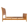 Portland King Wood Foundation Bed Frame with Matching Footboard Light Toffee