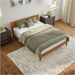 Orlando Queen Solid Wood Low Profile Platform Bed in Light Toffee
