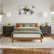 Orlando Queen Solid Wood Low Profile Platform Bed in Light Toffee