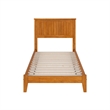 Nantucket Twin Solid Wood Low Profile Platform Bed in Light Toffee