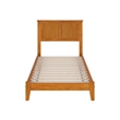Madison Twin Solid Wood Low Profile Platform Bed in Light Toffee