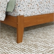 Orlando Twin XL Solid Wood Low Profile Platform Bed in Light Toffee