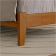 Orlando Full Solid Wood Low Profile Platform Bed in Light Toffee