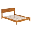 Orlando Full Solid Wood Low Profile Platform Bed in Light Toffee
