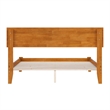 Orlando Full Solid Wood Low Profile Platform Bed in Light Toffee
