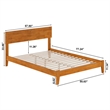 Orlando Full Solid Wood Low Profile Platform Bed in Light Toffee