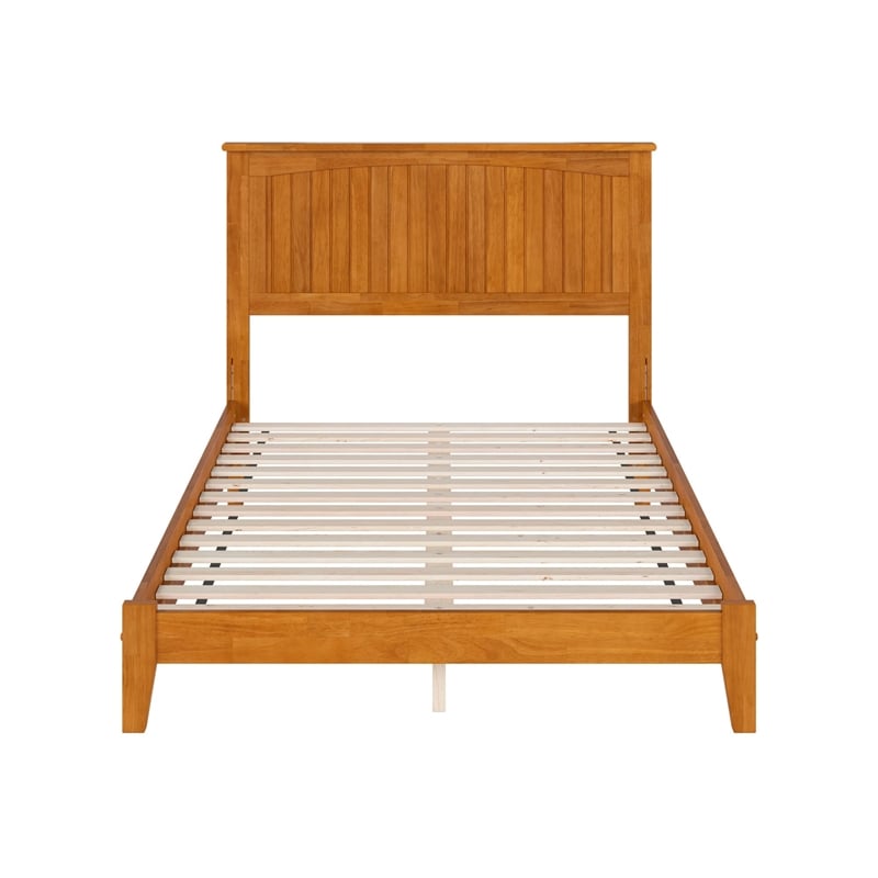 Nantucket Full Solid Wood Low Profile Platform Bed in Light Toffee