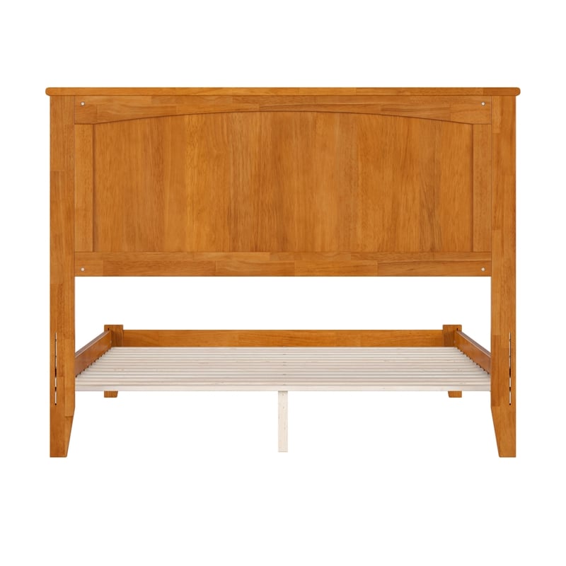 Nantucket Full Solid Wood Low Profile Platform Bed in Light Toffee