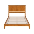 Nantucket Queen Solid Wood Low Profile Platform Bed in Light Toffee